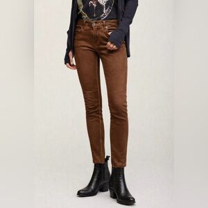 Free People Moto-Style Pants-Distressed Caramel Brown NWOT-NEVER WORN - Size 29